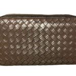 Bottega Veneta Intrecciato Weave Taupe Leather Continental Wallet Photo 0