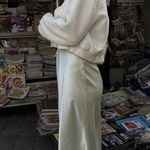 ZARA midi dress satin sleeveless tube olive green wedding party summer Photo 11