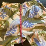 Tahari Linen Wide Leg Pants Medium Floral Leaf Print Elastic Waist Resort Boho Photo 9