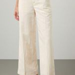 Scotch & Soda Hana Tailored High Rise Wide Leg Pants in Off White Size 26/30 Photo 1