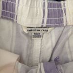 American Eagle purple and white striped shorts Photo 1