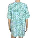 LOGO By Lori Goldstein knit jacquard short sleeve tunic with hi low hem Medium Photo 7