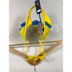 U.S. Polo Assn. NWT Yellow Blue bikini Top Size XL Photo 3