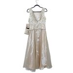 Scott McClintock Cream Formal Maxi Dress NWT Size 10 Petite Mother of the Bride Photo 1