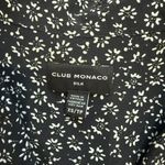 Club Monaco Floral Open Neck Silk Shirt Dress in Black, Size XS Photo 5