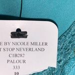 Nicole Miller NWT Turquoise Lace Trim Tank Top Photo 4