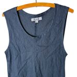 Flax  Women’s Sz Small Linen Long Dress Sleeveless Asymmetrical Hem Photo 1