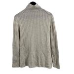Vince Oatmeal Ribbed Knit Turtleneck Long Sleeve Wool Cashmere Sweater Womens XS Photo 3