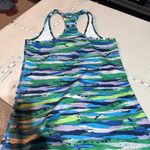 Lululemon ‎ Cool Racerback Seven Wonders Multi Color Sea Colors Size 4 ocean Photo 6