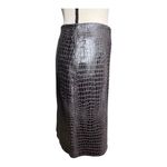 Saks 5th Avenue Vintage Saks Fifth Avenue Folio Collection Brown Croc Embossed Pencil Skirt SZ 4 Photo 2