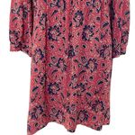 Madewell  Women’s Silk Lace-up Floral Dress Size S Babydoll Peasant Sleeves Photo 8