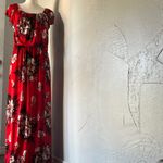 Mlle Gabrielle  Red Floral Maxi Dress Photo 4