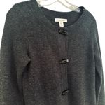 Ellen Tracy Ellen Tracy Wool Cardigan Sweater Women's Small Charcoal Career Classic Preppy Photo 1