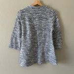 Loft Tweed Sweater Marled Mock Neck Size M Metallic Thread Blue Photo 2