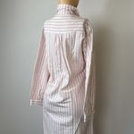 Garnet Hill  cotton White and Pink Striped nightgown Sz xs Photo 7