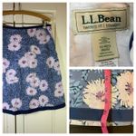 LL Bean Floral Lined Skirt‎ Side Zip Womens 10 Reg Favorite Fit Straight Preppy Blue Photo 1