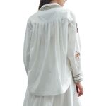 NWT ALEMAIS SPADES EMBROIDERED Women's long sleeves SHIRT Size 8 White Photo 5