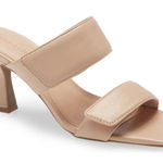 Open Edit Open Edit Sandals Size 11 Qarly Heeled Tan Open Square Toe Slip On Heels Photo 0