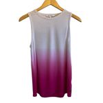 Peace Love World  Ombre Pink and White Sleeveless Tank Top Photo 1