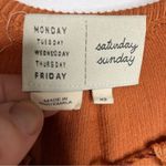 Anthropologie  Saturday Sunday ribbed tiered jumpsuit rust colored‎ size XS Photo 4