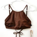 SKIMS  high neck bikini top in cocoa size L Photo 4