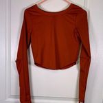 FP Movement Free People Orange Ribbed Long Sleeve Size MED EUC #2795 Photo 0