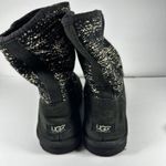 UGG  Australia Classic Short Sparkles Black Gold Sequin Knit Boots - Size 10 Photo 6