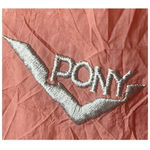 Pony Vintage Pink Windbreaker Zipper Hood Pockets Nylon Women Size Medium Photo 1