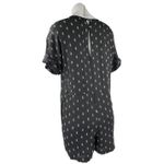 Madewell Women's Black White Geometric Short Sleeve V Neck Romper Shorts XS Photo 1