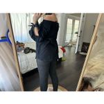 Free People  Women’s Extra Small Black Show Me Some Shoulder Off Shoulder Blouse Photo 2