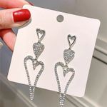 Start Beauty Style Earrings Love Earrings, Light Luxury Niche Design Silver Photo 3