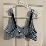 MeUndies New UltraModal Feel Free Square Neck Bralette Do Not Disturb Panda XL Blue Photo 4
