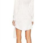 superdown  Sophie Draped Mini Dress in White Satin Small Photo 1