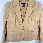 New York and Company Suede tan leather blazer size 12 Photo 0
