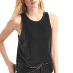 Gap  Black Velvet Sleeveless Tank Top Photo 0