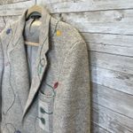 Vintage Handmade One Of A Kind Christmas Womens XXL Coat Hand Painted Wool Teddy Gray Size 2X Photo 10