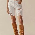 Free People NEW Mid Rise Big Sur Distressed Boyfriend Shorts White Sz 25 Sm Y2K Photo 7