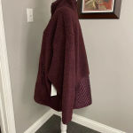 Athleta  Womens Maroon Cozy Sherpa Snap Sweatshirt NWT 2X Photo 1