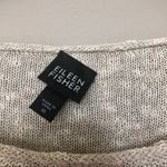Eileen Fisher | Cream Linen Cotton Blend Knit Top Photo 3