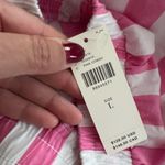 Sundry NWT ANTHROPOLOGIE Striped Wide Leg Pink White Drawstring Pants sz L Photo 4