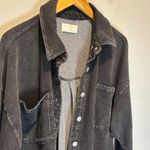Z Supply  All Day Knit Washed Black Shirt Jacket Shacket - size Large Photo 1