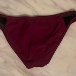 Gianni Bini  Women’s Bikini Swim Bottoms Size M Mesh Side Hipster Burgundy NWT Photo 4