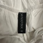 MINKPINK  White Eyelet Embroidered Romper‎ XS Boho Romantic Lace Scallop Hem Photo 1