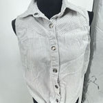 Lone star sleeveless‎ jean strip shirt size large Blue Photo 0