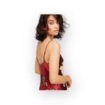 Free People  ❤︎︎ Seeing Double Eyelash Lace Sequin Slip Dress ❤︎︎ Red Latte ❤︎︎ M Photo 3