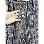 Melrose Studio Women's Pull On Pants Tribal Print Large Drawstring Brown Vintage Photo 4