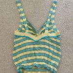 Urban Outfitters Blue and Yellow Striped Knit Tank Top Photo 1