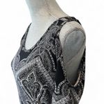 Ny&co NY& Stretch Medium Pull over black white paisley monochromatic maxi dress with cut-out shoulder sleeve Photo 3