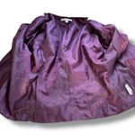 CAbi Womens Wool Blend Jacket Coat Double Breasted Plaid Purple Gray Size 4 Photo 6