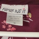 Maternity Floral Burgundy Blouse Purple Size M Photo 2